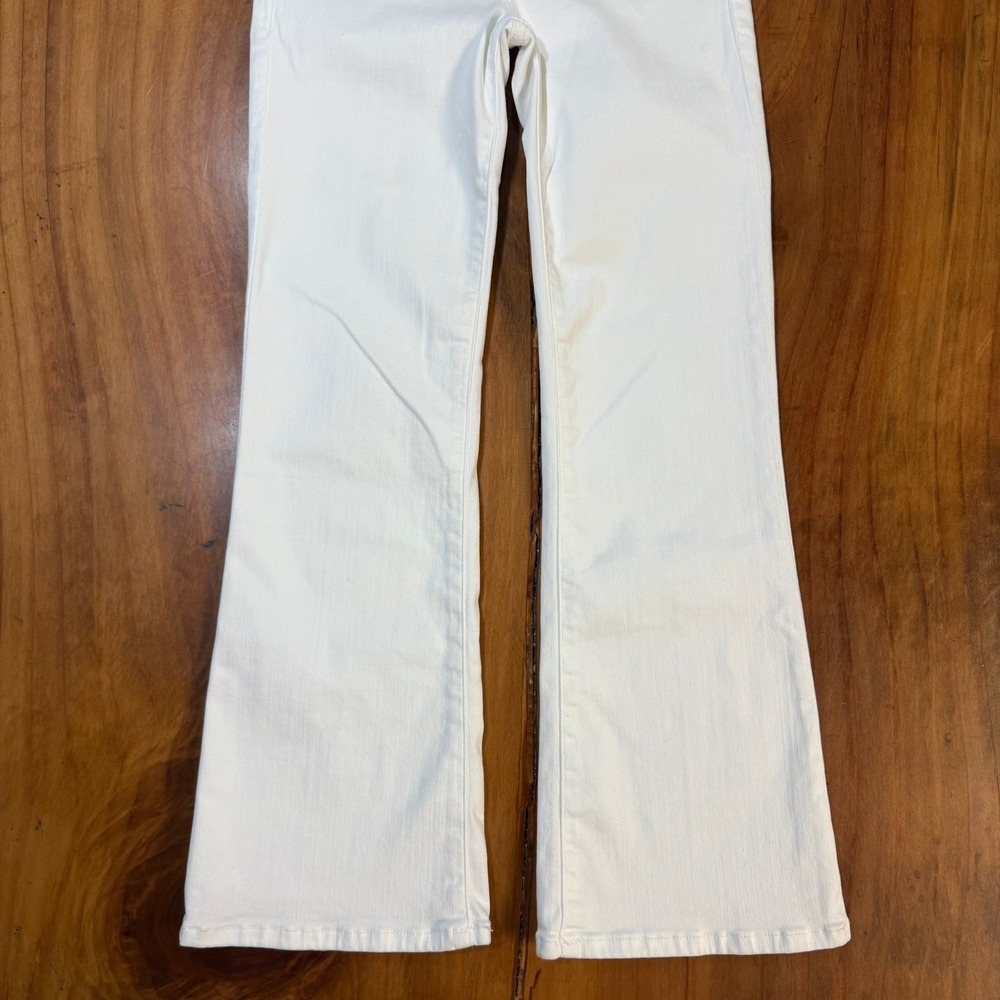 Frame Denim Women's Jeans 0 Le One Crop Mini boot Stretch White Zip fly O11 - Picture 2 of 9